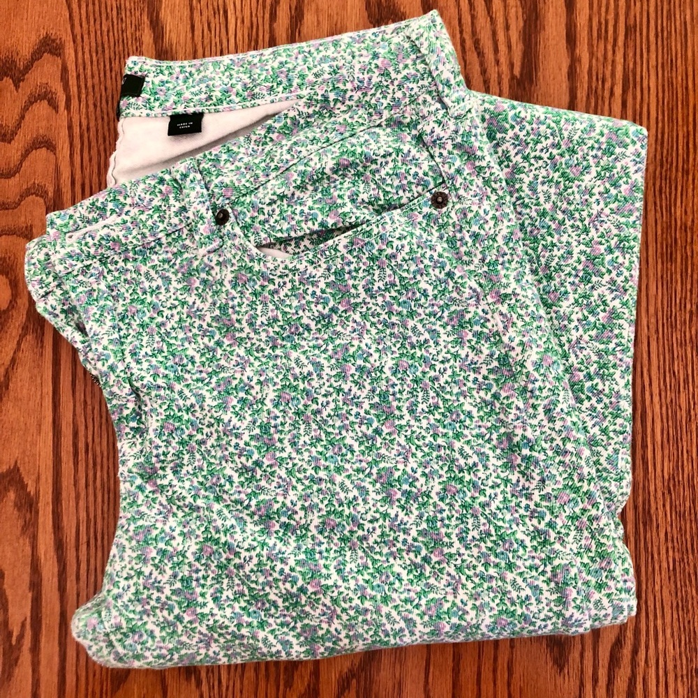 J.Crew Factory Toothpick Floral Jeans